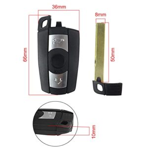 FLYPIG Remote Key Fob for BMW 3 5 6 Series 328i 335i 525i 528i 530i 2007 2008 2009 2010 2011 KR55WK49123 KR55WK49127 315MHz