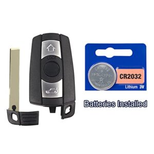 FLYPIG Remote Key Fob for BMW 3 5 6 Series 328i 335i 525i 528i 530i 2007 2008 2009 2010 2011 KR55WK49123 KR55WK49127 315MHz