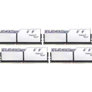 32GB G.Skill DDR4 Trident Z Royal Silver 3200Mhz PC4-25600 CL16 1.35V Quad Channel Kit (4x8GB)