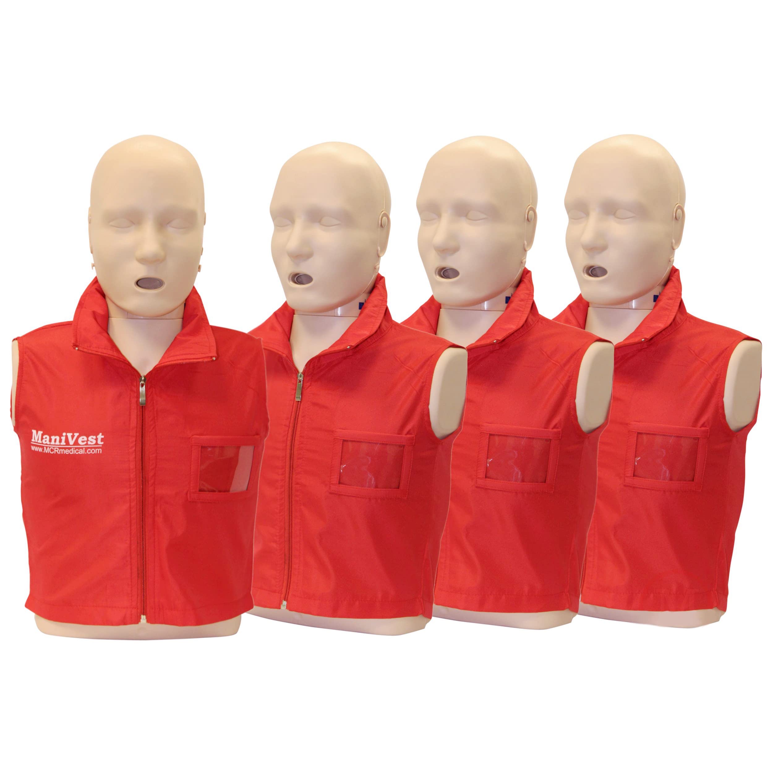 MCR Medical PRESTAN CPR Adult Manikin 4-Pack w. Feedback, Infant Manikin 4-Pack w. Feedback, AED UltraTrainers, Wheeled Carryall, & MCR Accessories