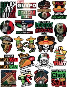 mexican stickers - calcomanías mexicanas – 100% vinyl stickers for adults - funny decals for hardhat, construction, laptop, water bottle or lunchbox. pegatinas cascos. calcomanias para autos