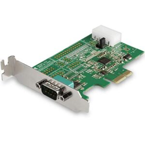 startech.com 1-port pci express rs232 serial adapter card - pcie rs232 serial host controller card - pcie to serial db9 - 16950 uart - low profile expansion card - windows & linux (pex1s953lp)