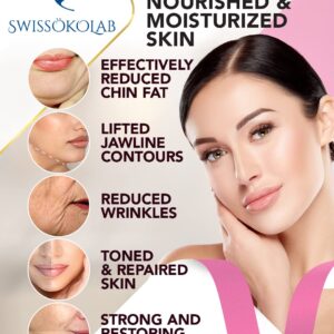 SWISSÖKOLAB V shape lifting up Face Mask Chin Up Patch Double Chin Reducer Chin Contour Tightening Firming Face Lift Tape Mask V-Line Neck Lifting Patches V Shaped Slimming Face Mask 5 pcs