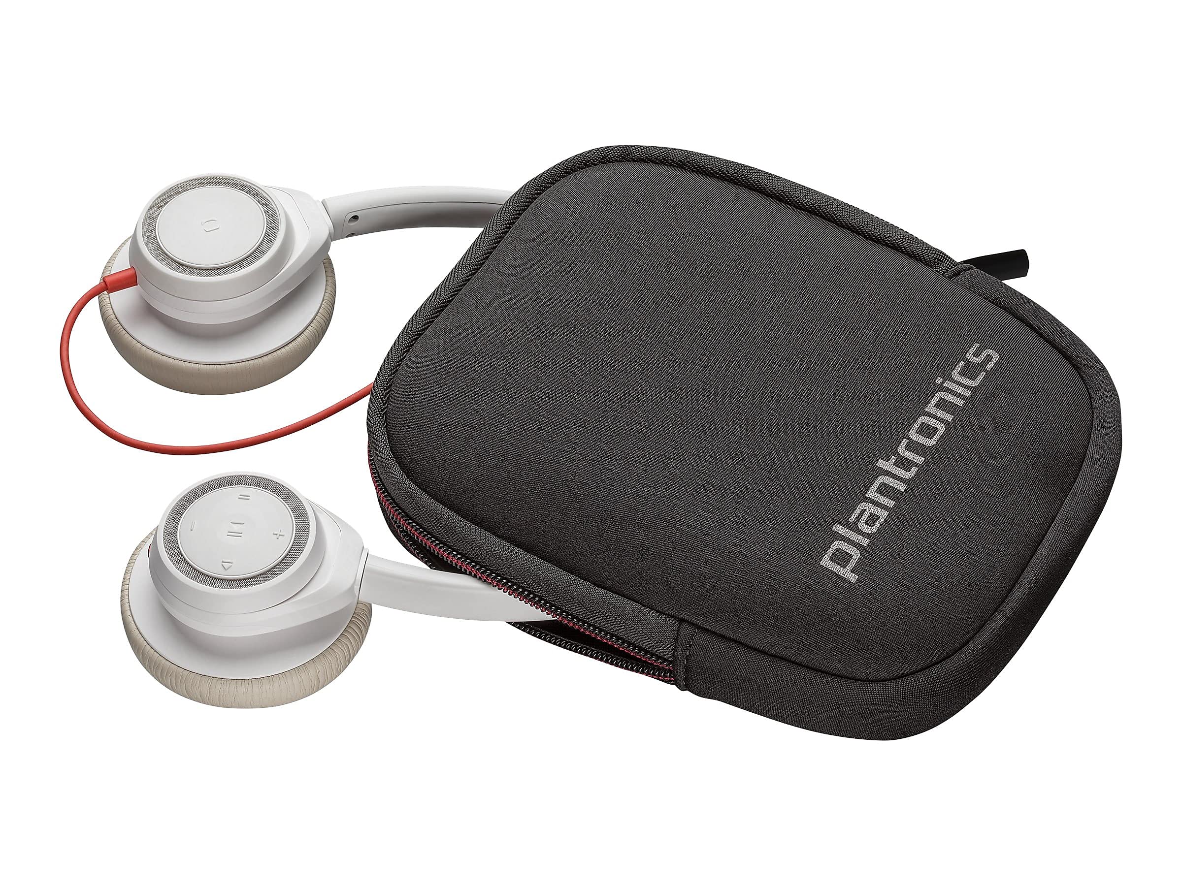 Poly - Blackwire 7225 Wired USB-A Headset (Plantronics) - White - Dual-Ear (Stereo) Computer Headset - Connect to PC/Mac via USB-A - Active Noise Canceling - Works with Teams, Zoom