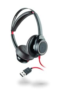 poly (plantronics + polycom) blackwire 7225 wired usb-a headset (plantronics) - black - dual-ear (stereo) computer headset - connect to pc/mac via usb-a - active noise canceling