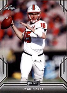 2019 leaf draft football rc rookie card #64 ryan finley n.c. state wolfpack