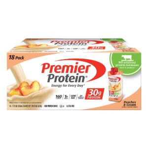 premier protein shake, peaches & cream, 198 fluid ounce