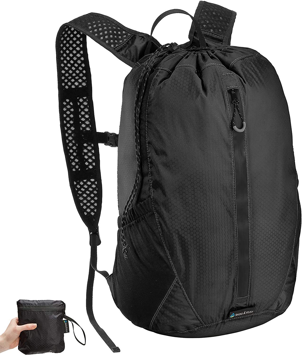 Skog Å Kust LiteSåk 2.0 Waterproof Ultralight Dry Bag | Black 2.0, 18 Liter Backpack