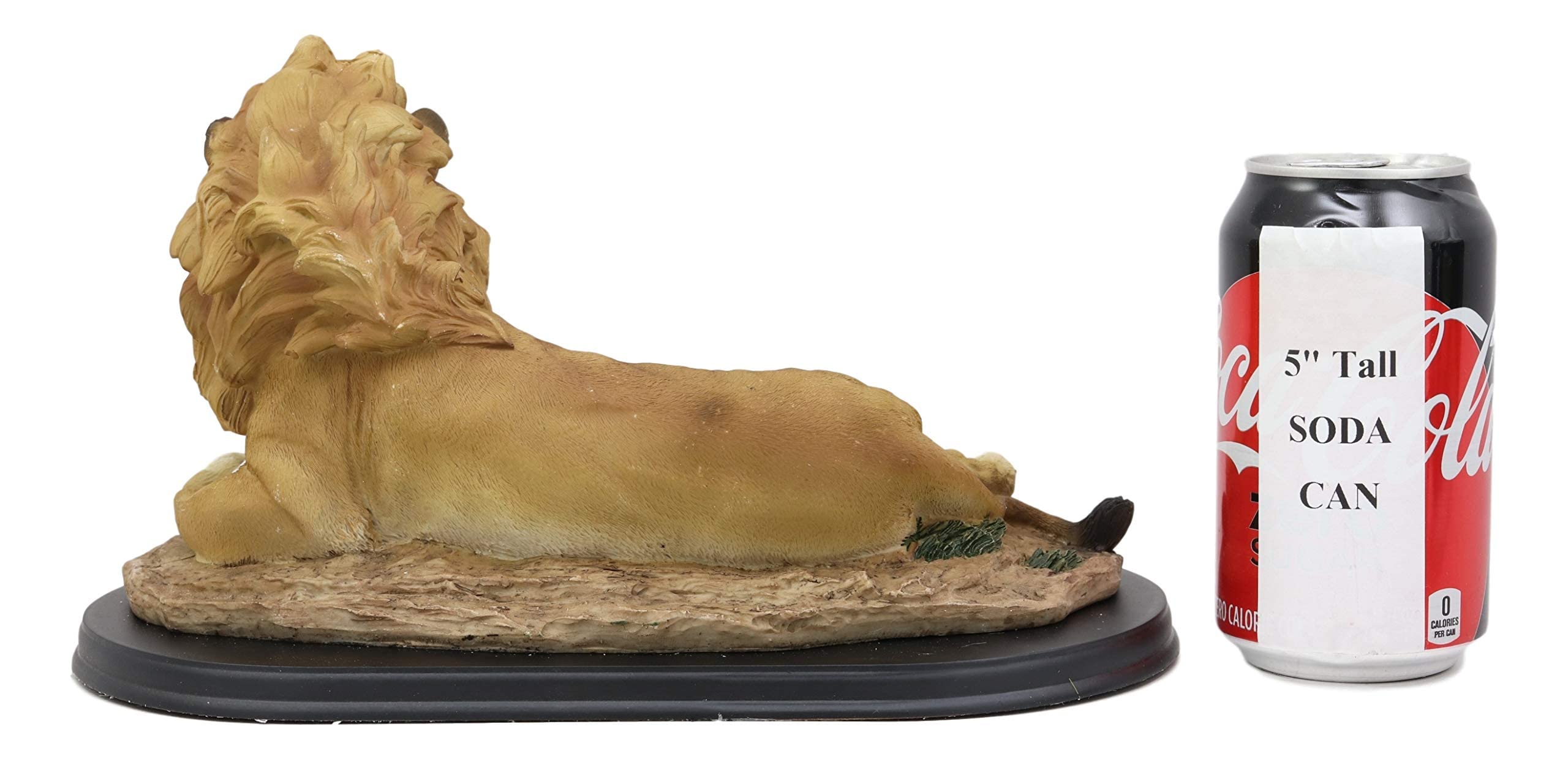 Ebros Gift Religious Christian Inspirational Lion and The Lamb Statue with Base and Brass Plate Title Home Decor Revelations 5 Sculptural Reproduction Jesus Christ Lion of Judah and Lamb of God