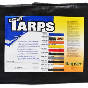 10 Ft. X 30 Ft. Heavy Duty 6 Oz. Black Poly Tarp 11-12 Mil Thick