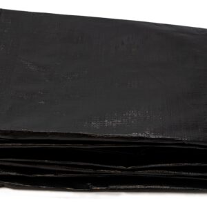 10 Ft. X 30 Ft. Heavy Duty 6 Oz. Black Poly Tarp 11-12 Mil Thick