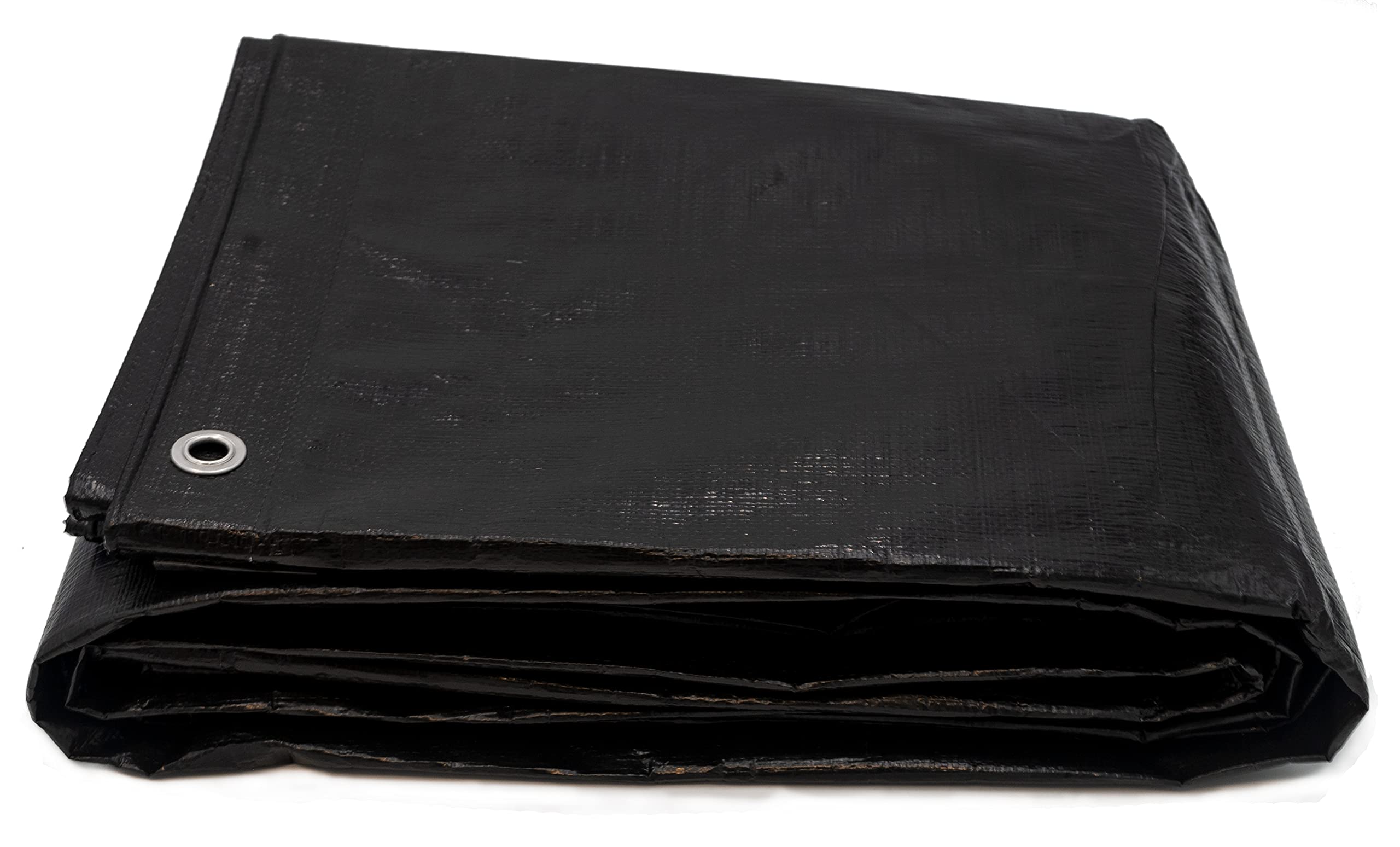 10 Ft. X 30 Ft. Heavy Duty 6 Oz. Black Poly Tarp 11-12 Mil Thick