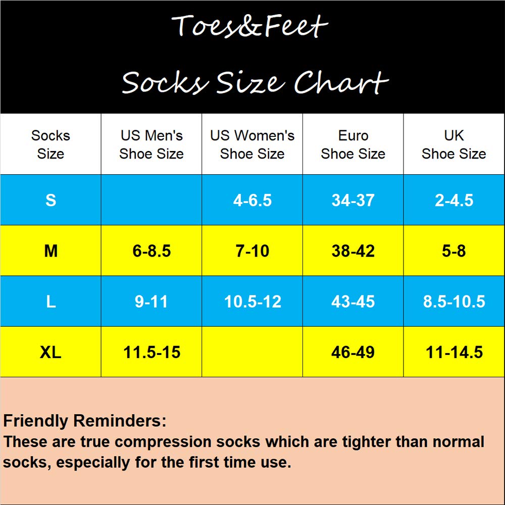 Toes&Feet Men's 5-Pack Black Anti Odor Quick-Dry Cushioned Low-Cut Compression(20-30mmHg) Running Socks, Size L