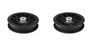 2 pack flat idler pulley fits exmark toro 109-3397 quest 74812 74815 74820 74914