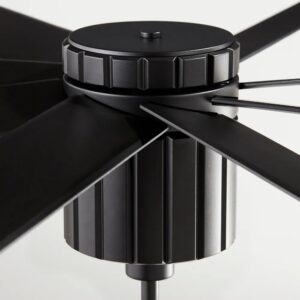 Quorum International 196728-69 I Proxima Collection 72 Inch Eight Blade Patio Ceiling Fan I Noir Finish I Six Speed Reversible Motor I Modern Contemporary Fixture I