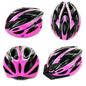 UPANBIKE Adult Bike Helmet Mens Bike Helmet Riding Helmet One-Piece Adjustable Womens Bike Helmet Head Safety Protection for Mountain Bike Road Bike(Pink+Black)