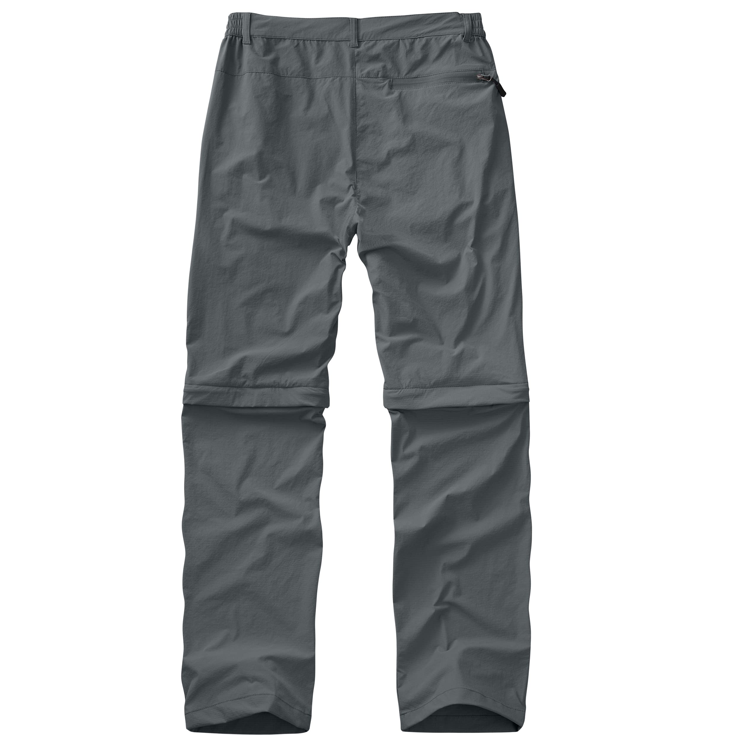 Mens Hiking Stretch Pants Convertible Quick Dry Lightweight Zip Off Outdoor Travel Safari Pants (818 Dark Grey 32)