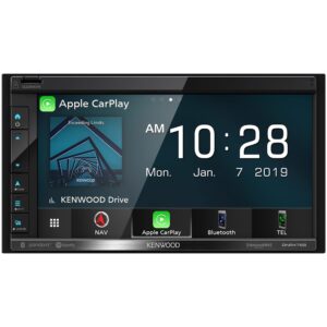 kenwood dnr476s 6.8" car stereo, garmin navigation built in, inrix traffic service, carplay and android auto, bluetooth, (does not play dvd's)