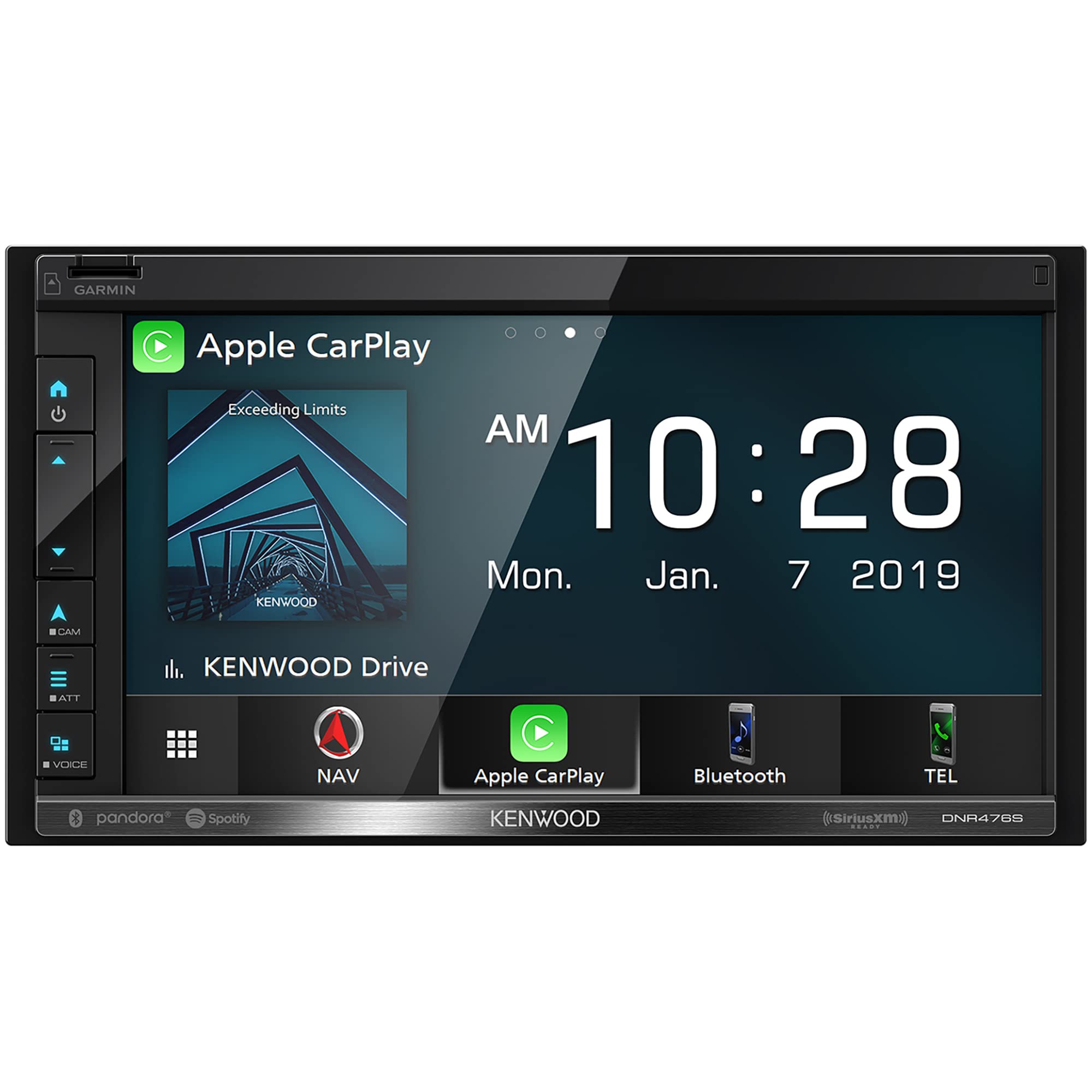 KENWOOD DNR476S 6.8" Car Stereo, Garmin Navigation Built in, Inrix Traffic Service, CarPlay and Android Auto, Bluetooth, (Does Not Play DVD's)