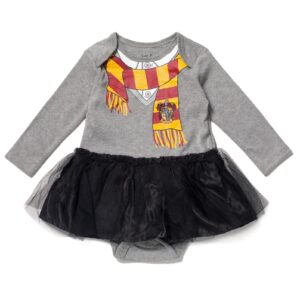 Warner Bros. Harry Potter Gryffindor Toddler Girls Tulle Costume Dress and Headband Gray/Red 2T