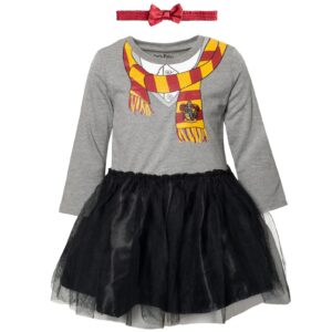 Warner Bros. Harry Potter Gryffindor Toddler Girls Tulle Costume Dress and Headband Gray/Red 2T