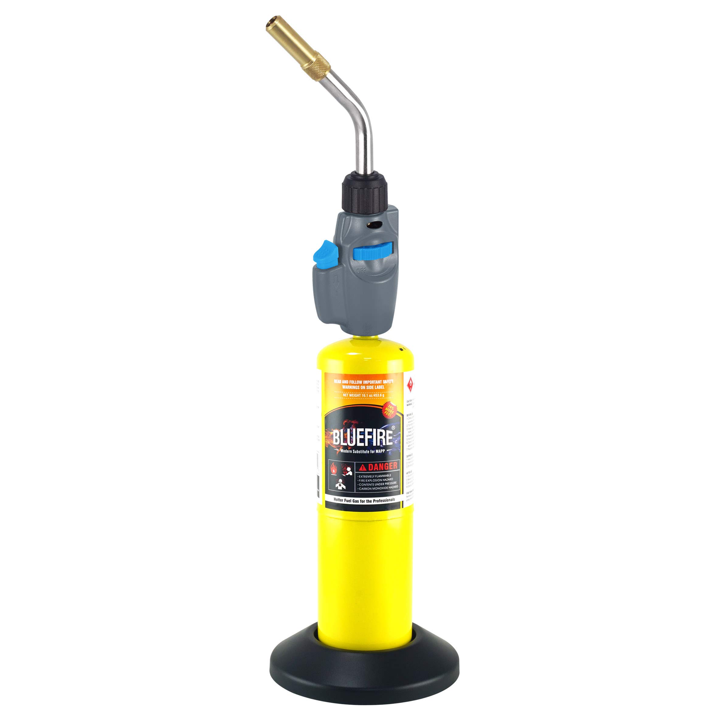 BLUEFIRE Propane MAPP MAP Pro Handheld Torch Gas Cylinder Bottle Stand Base, USA Standard Fuel Gas Bottle Stabilizer, Great Accessory for Portable Gas Welding Torches, Gas Canister not Included