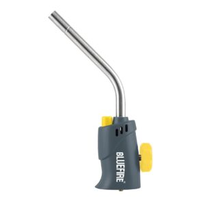 bluefire mrs-7014a trigger start gas welding propane torch head specially for mapp fuel,extend 1.5" burning tube nozzle piezo self ignition handhold cylinder soldering brazing triple-point flame