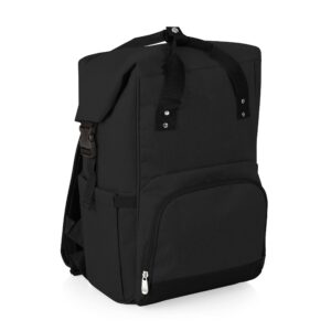 picnic time oniva - a brand - otg roll-top cooler backpack - hiking backpack cooler - soft cooler bag, (black)