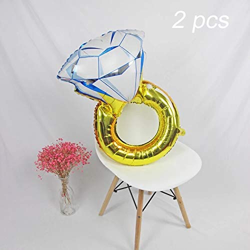 Tellpet Bachelorette Party Decorations Engagement Party Decorations, Diamond Ring Balloon, 2 pieces