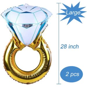 Tellpet Bachelorette Party Decorations Engagement Party Decorations, Diamond Ring Balloon, 2 pieces