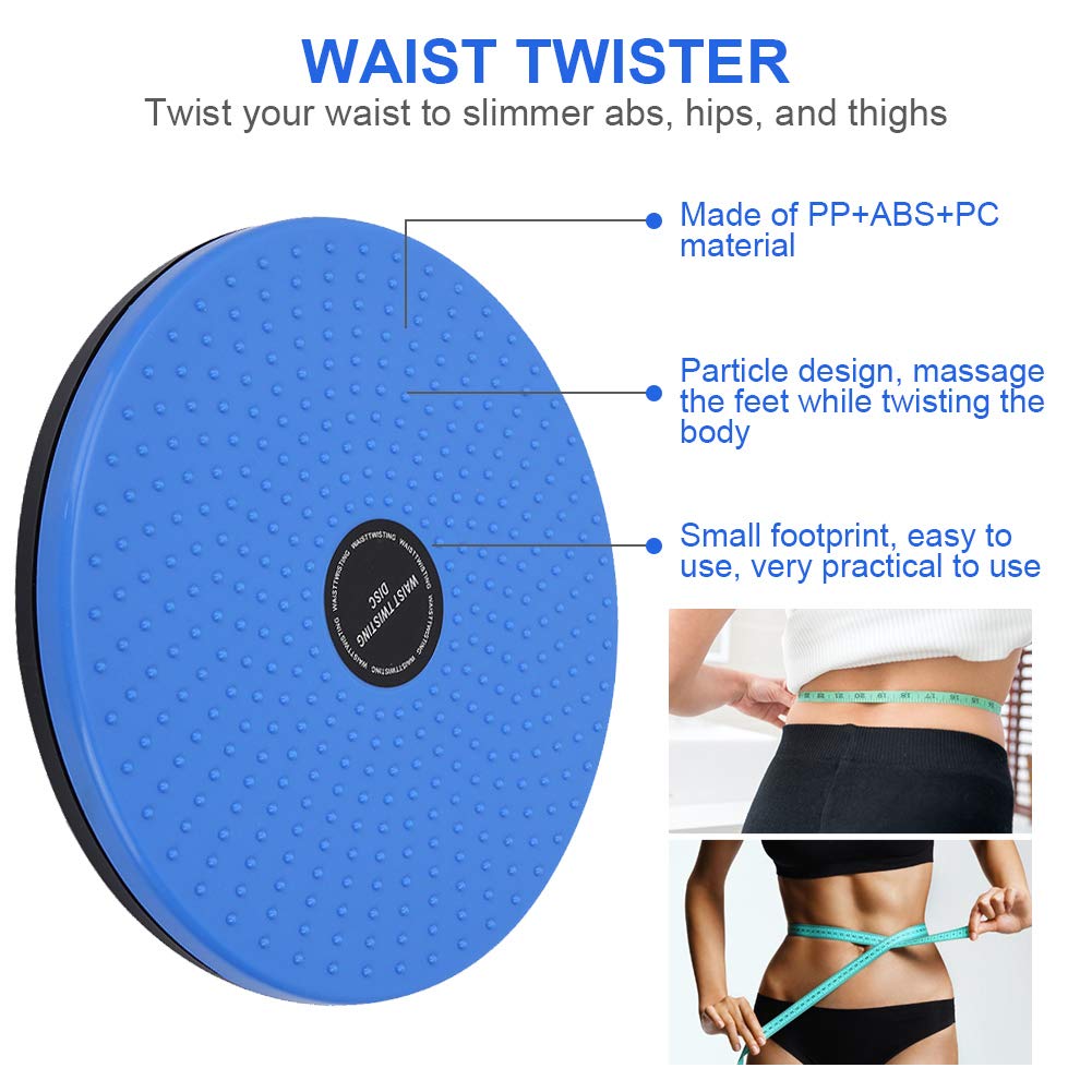 VGEBY Waist Twirl, Waist Disc Trainer Board Ankle Body Aerobic Exercise Fitness Slim Twirl Plate Exercise Gear Weight Loss Foot Massage Plate Strength Training