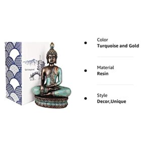 25DOL Buddha Statues for Home. 12.5" Buddha Statue (The Moment of Enlightenment). Collectibles and Figurines, Meditation Decor, Spiritual Living Room Decor, Yoga Zen Decor, Hindu and East Asian Décor