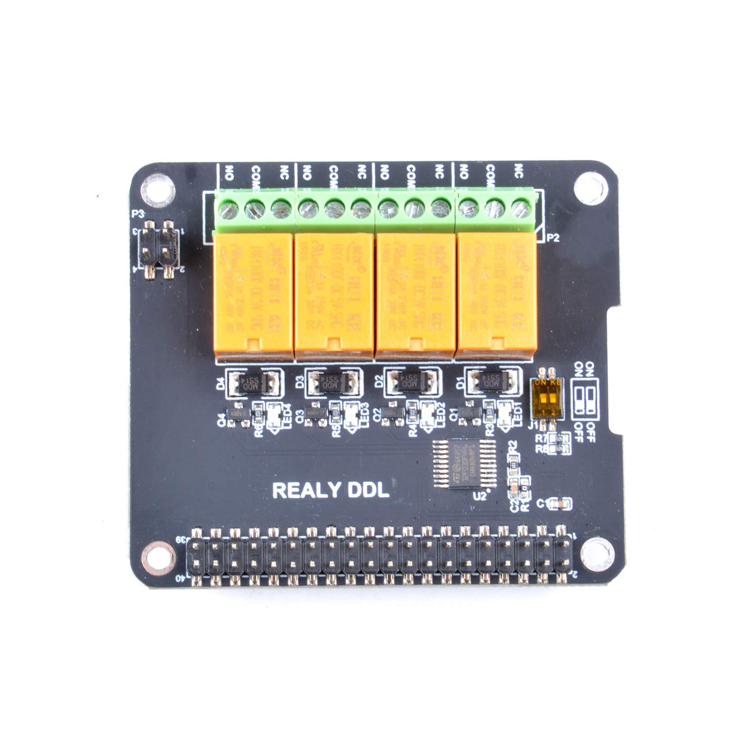 GeeekPi 4 Channel Relay Board Module for Raspberry Pi, Power Relay Module for Raspberry Pi 4B & Raspberry Pi 3 Model B+ & Raspberry Pi 3/2 Model B (No Programming Required/Programmable)