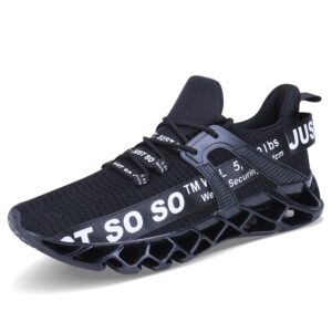 umyogo mens athletic walking blade running tennis shoes fashion sneakers (10 m us, 1-black)
