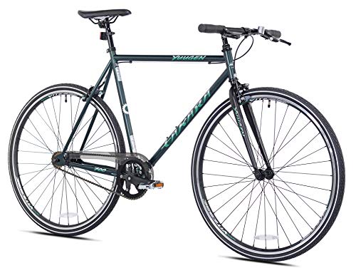 Takara Yuugen Single Speed Flat Bar Fixie Road Bike, 700c, Large, Green