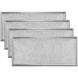 fits for whirlpool w10208631a microwave grease filter - approx 13" x 6" (4-pack)