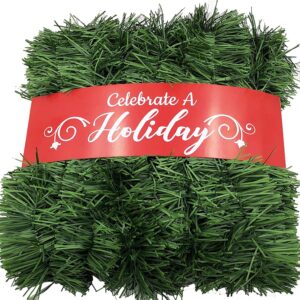 50 Foot Garland | Christmas Garland for Christmas Decorations Indoor or Outdoor | Non-Lit Soft Garland Christmas Decorations | Green Holiday Decor | Home Garden Artificial Greenery (1, 50 FT)