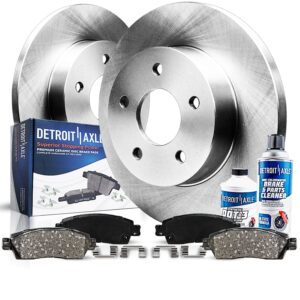 detroit axle - rear brake kit for 13-16 ford escape, 14-18 transit connect c-max replacement 2014 2015 2016 disc brake rotors ceramic brakes pads