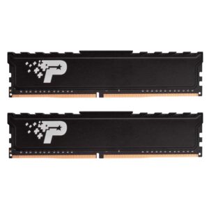 patriot memory signature premium ddr4 16gb (2x8gb) 2666mhz (pc4-21300) udimm kit with heatshield psp416g2666kh1