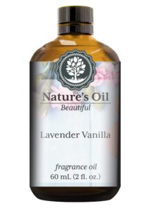 lavender vanilla fragrance oil (60ml) for perfume, diffusers, soap making, candles, lotion, home scents, linen spray, bath bombs, slime