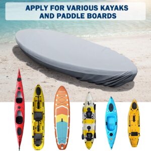 Kohree Kayak Cover 10FT, 420D Kayak Covers for Outdoor Storage Waterproof, Heavy Duty Paddle Board Covers UV Protection SUP Canoe Storage Dust Cover Kayak Accessory for Indoor/Outdoor,10.17-11.4ft