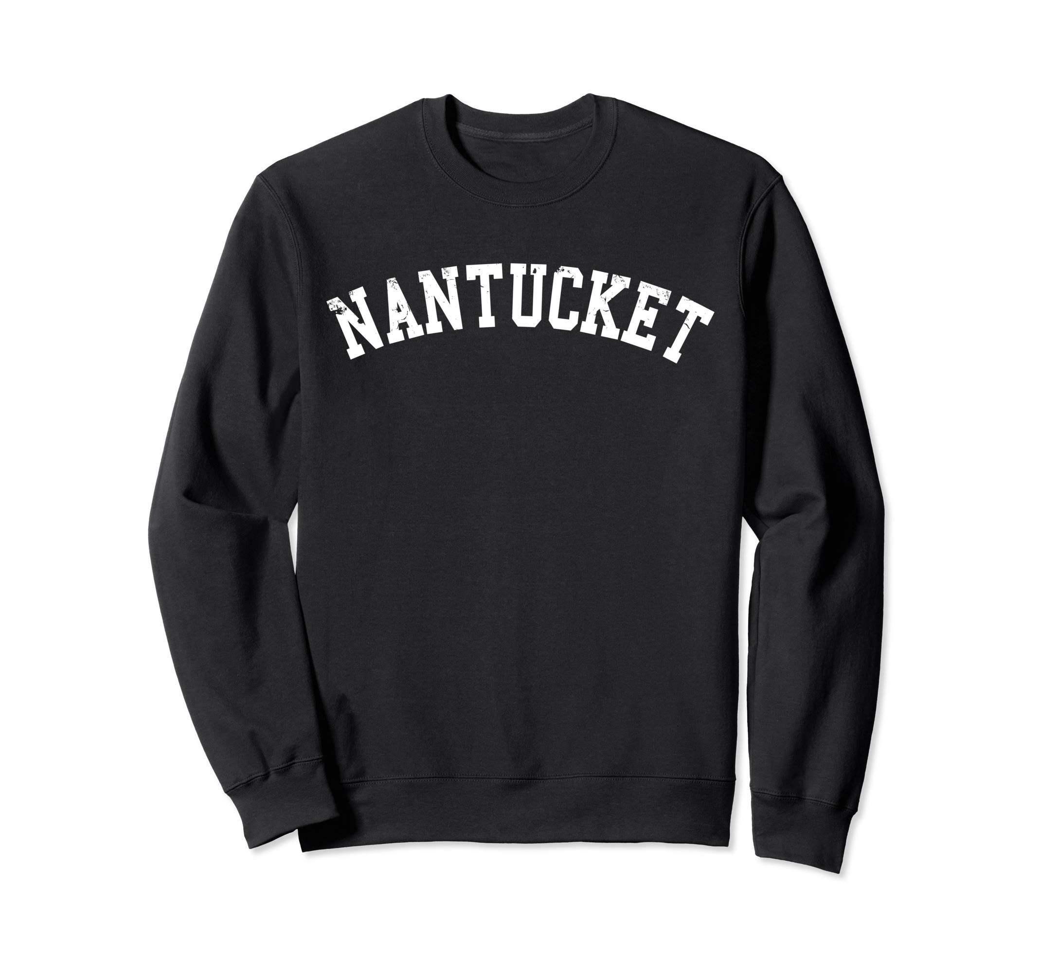 Nantucket Sweatshirt - Distressed Lettering, Fleece Pullover