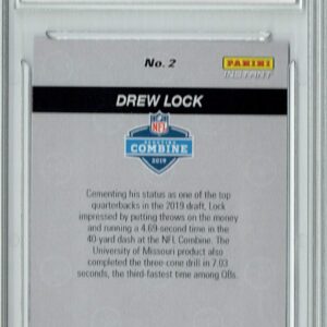 Drew Lock 2019 Panini Instant #2 Combine 1/116 His Very 1st Rookie Card PGI 10