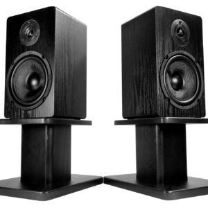 Rockville 2 RHT8B Computer/Bookshelf Desktop Speaker/Studio Monitor Stands-Black