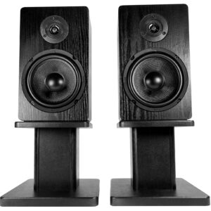 Rockville 2 RHT8B Computer/Bookshelf Desktop Speaker/Studio Monitor Stands-Black