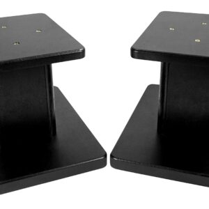 Rockville 2 RHT8B Computer/Bookshelf Desktop Speaker/Studio Monitor Stands-Black