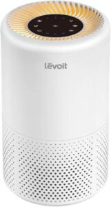 levoit air purifiers for home allergies and pets hair, filter for allergies, quiet filtration system in bedroom, removes wildfire smoke odor dust mold, night light & timer, vista 200 , white