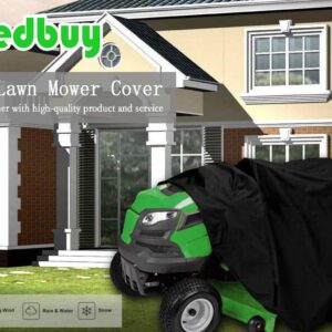 Indeed BUY Riding Lawn Mower Cover, Waterproof Tractor Cover Fits Decks up to 54",Heavy Duty 420D Polyester Oxford, Durable, UV, Water Resistant Covers for Your Rider Garden Tractor 72"L x 54"W x 46"H