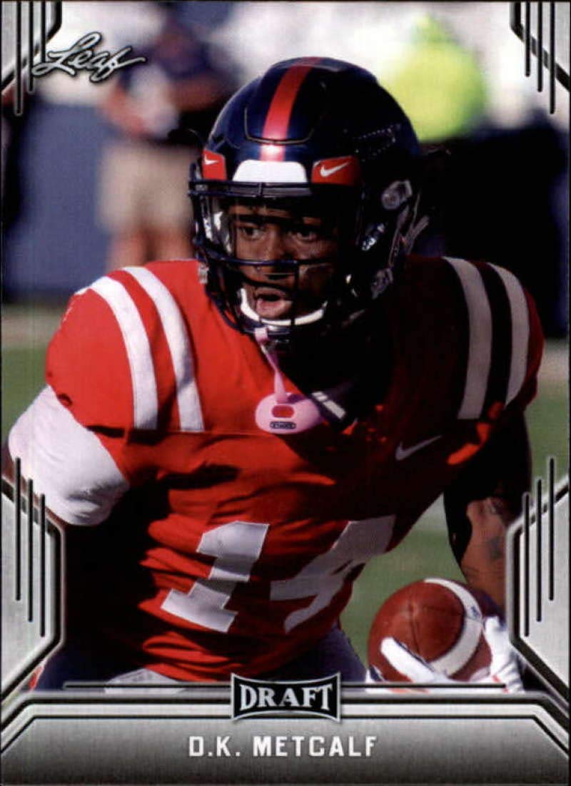 2019 Leaf Draft #12 D.K. Metcalf RC Rookie Football Trading Card