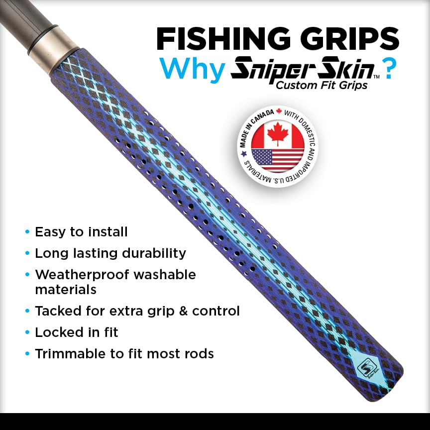 SNIPER SKIN Fishing Rod Grip | Fishing Gear Handle | Fishing Accessories | Renew Your Rod | Custom Fishing Rod | Replacement Grip | Cork